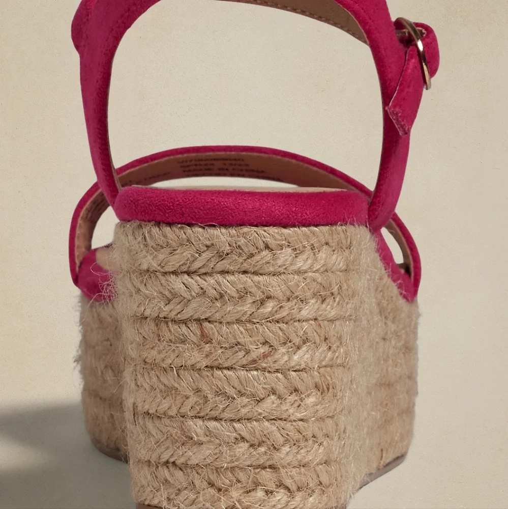 Banana Republic Platform Strappy Espadrille Maui Rose, Size 9 - Picture 6 of 14